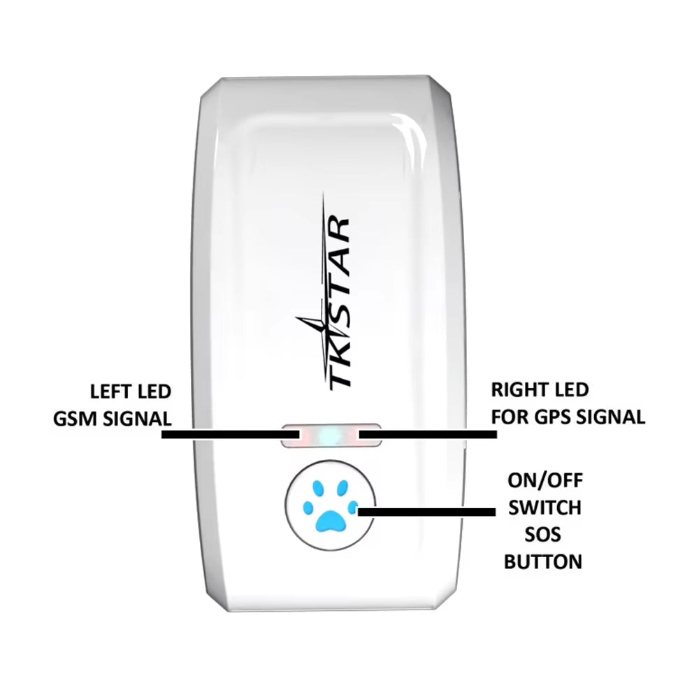 Pets GPS Tracker with Free APP,  Waterproof IP67